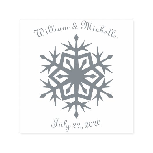 冬の雪片の自己インク付きアクセントスタンプ セルフインキングスタンプ (デザイン)