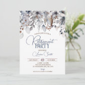 冬の雪片の退職パーティー 招待状 (スタンド正面)