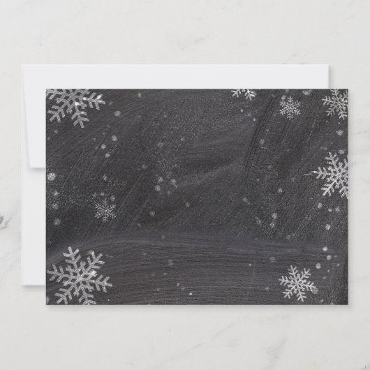 冬の雪片は私のメイド・オブ・オーナー（花嫁付き添い人） 招待状 (裏面)