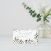 冬の雪片アニマルアーティックスオムツラッフル エンクロージャーカード (スタンド正面)