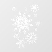 冬の雪片ウィンドウが離れない ウィンドウサイン (シート)