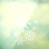 冬の雪片ウィンドウが離れない ウィンドウサイン (シート3)