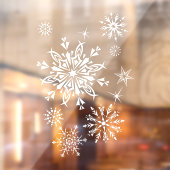 冬の雪片ウィンドウが離れない ウィンドウサイン (シート2)