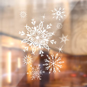 冬の雪片ウィンドウが離れない ウィンドウサイン (シート2)