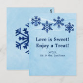 冬の雪片キャンディビュッフェデザートテーブルカード ポストカード (正面/裏面)