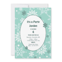 冬の雪片クリスマスバースデーパーティー