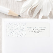 冬の雪片クリスマス ラベル (インサイチュ)