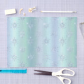 冬の雪片グラデーションイラストレーション 薄葉紙 (クラフト)