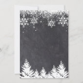 冬の雪片シャルボードサプライズ誕生日 招待状 (裏面)