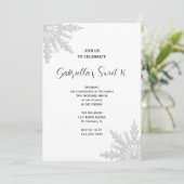 冬の雪片スウィート16バースデーパーティー 招待状 (スタンド正面)