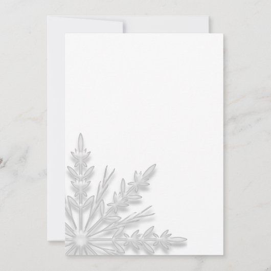 冬の雪片スウィート16バースデーパーティー 招待状 (裏面)