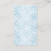 冬の雪片テーブルカード プレイスカード (裏面)