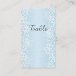 冬の雪片テーブルカード プレイスカード