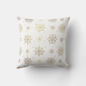 冬の雪片パターン クッション (裏面)