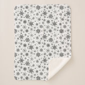 冬の雪片パターン シェルパブランケット (正面)