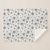 冬の雪片パターン シェルパブランケット (正面(横))