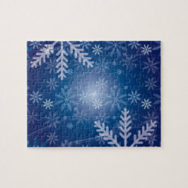 冬の雪片パターン ジグソーパズル