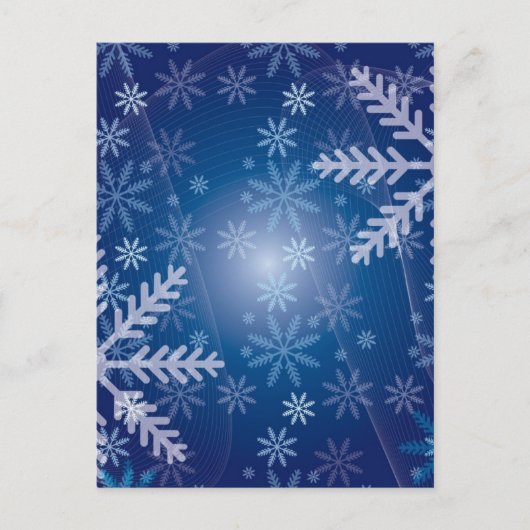 冬の雪片パターン ポストカード (正面)