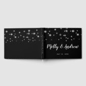 冬の雪片パーティー結婚/ズゲストブック ゲストブック (全面)