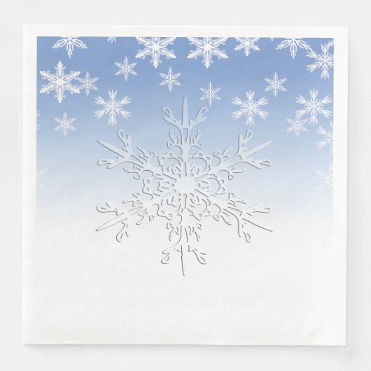 冬の雪片ブルー (正面)