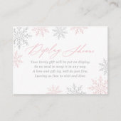 冬の雪片ベビシャワーディスプレイシャワー エンクロージャーカード (正面)