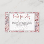 冬の雪片ベビシャワーブックベビー エンクロージャーカード (正面)