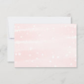 冬の雪片ベビーガールシャワーアドバイスカード 招待状 (裏面)