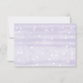 冬の雪片ベビーシャワーアドバイスカード 招待状 (裏面)