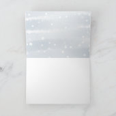 冬の雪片ベビーシャワーサンキューカード サンキューカード (内部)