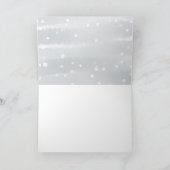 冬の雪片ベビーシャワーサンキューカード サンキューカード (内部)