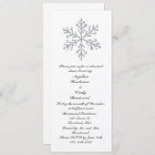 冬の雪片リハーサルディナー 招待状 (正面/裏面)