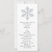 冬の雪片リハーサルディナー 招待状 (正面)