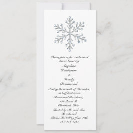 冬の雪片リハーサルディナー 招待状