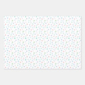 冬の雪片数々のカラーレトロインスパイア ラッピングペーパーシート (正面3)