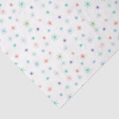 冬の雪片数々のカラーレトロインスパイア 薄葉紙 (詳細)