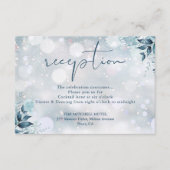 冬の雪片素朴フローラ結婚式 エンクロージャーカード (正面)