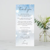 冬の雪片結婚のサンキュー座席表 メニュー (スタンド正面)