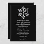 冬の雪片結婚式招待状2 招待状 (正面/裏面)