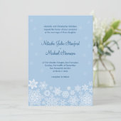 冬の雪片結婚式招待状5 x 7カード 招待状 (スタンド正面)