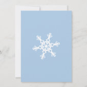 冬の雪片結婚式招待状5 x 7カード 招待状 (裏面)