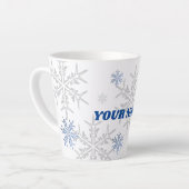 冬の雪片 カフェラテマグ (左アングル)