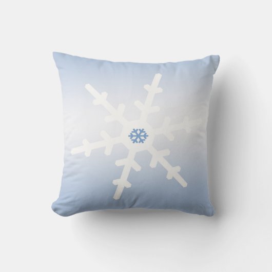 冬の雪片 クッション (正面)