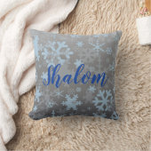 冬の雪片 クッション (ブランケット)