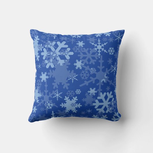 冬の雪片 クッション (裏面)