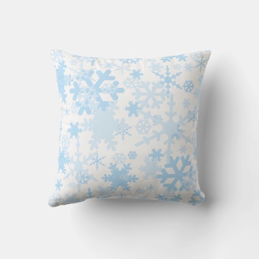 冬の雪片 クッション (裏面)