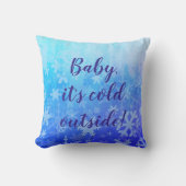 冬の雪片 クッション (正面)