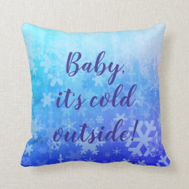 冬の雪片 クッション