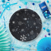 冬の雪片 ペーパープレート (パーティー)