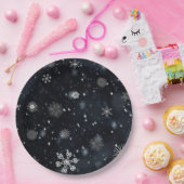 冬の雪片 ペーパープレート (パーティー)