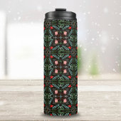 冬の雪片，ポインセチア，深紅色 タンブラー